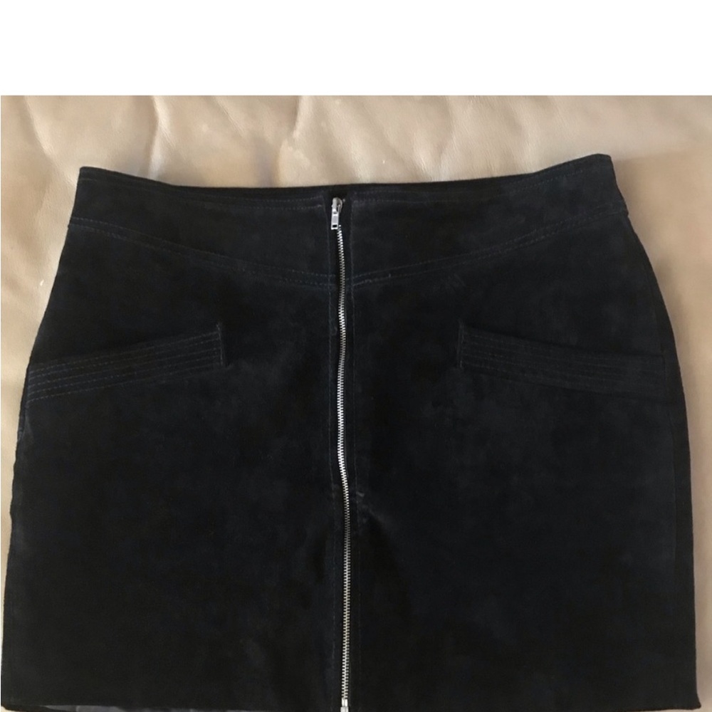Mango Black Mini Skirt with Zipper